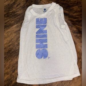 Old Navy White Tank with Blue Graphic